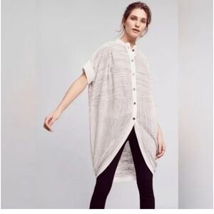 ANTHROPOLOGIE 9h15 STCL Women Sweater Button Up Size Small Made In USA Loose Fit